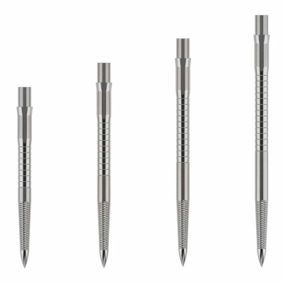 Caliburn Dart Points - Micro Grip Silber 28/32/36/40 mm